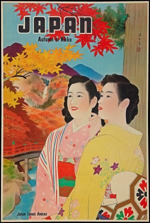 Japan Autumn in Nikko travel poster